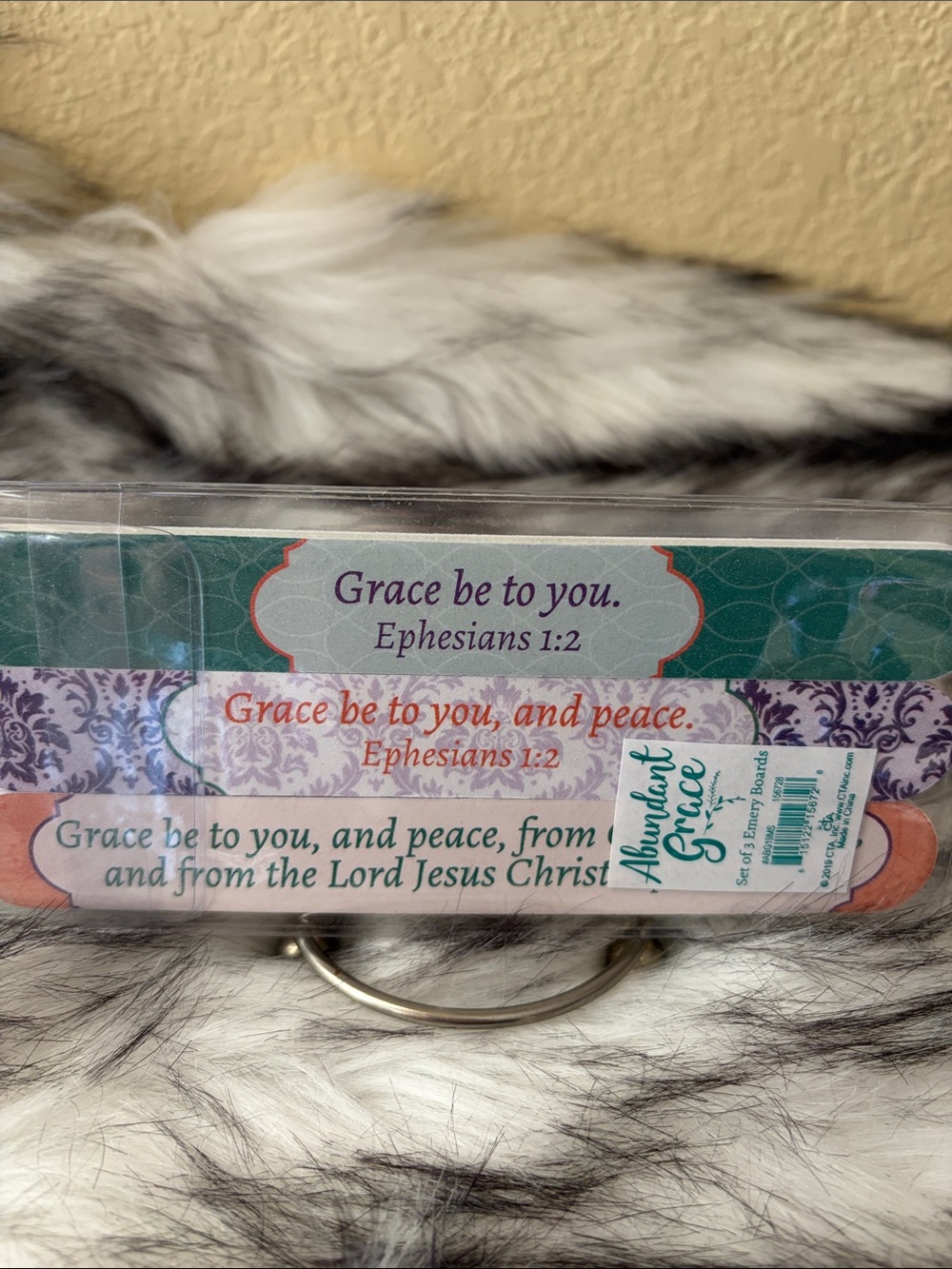 Floral Inspirational Nail Files - Grace Peace Salvation - Picture 3 of 3